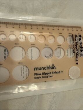 Munchkin Nipple Sizing Tool Template - Beige Transparent